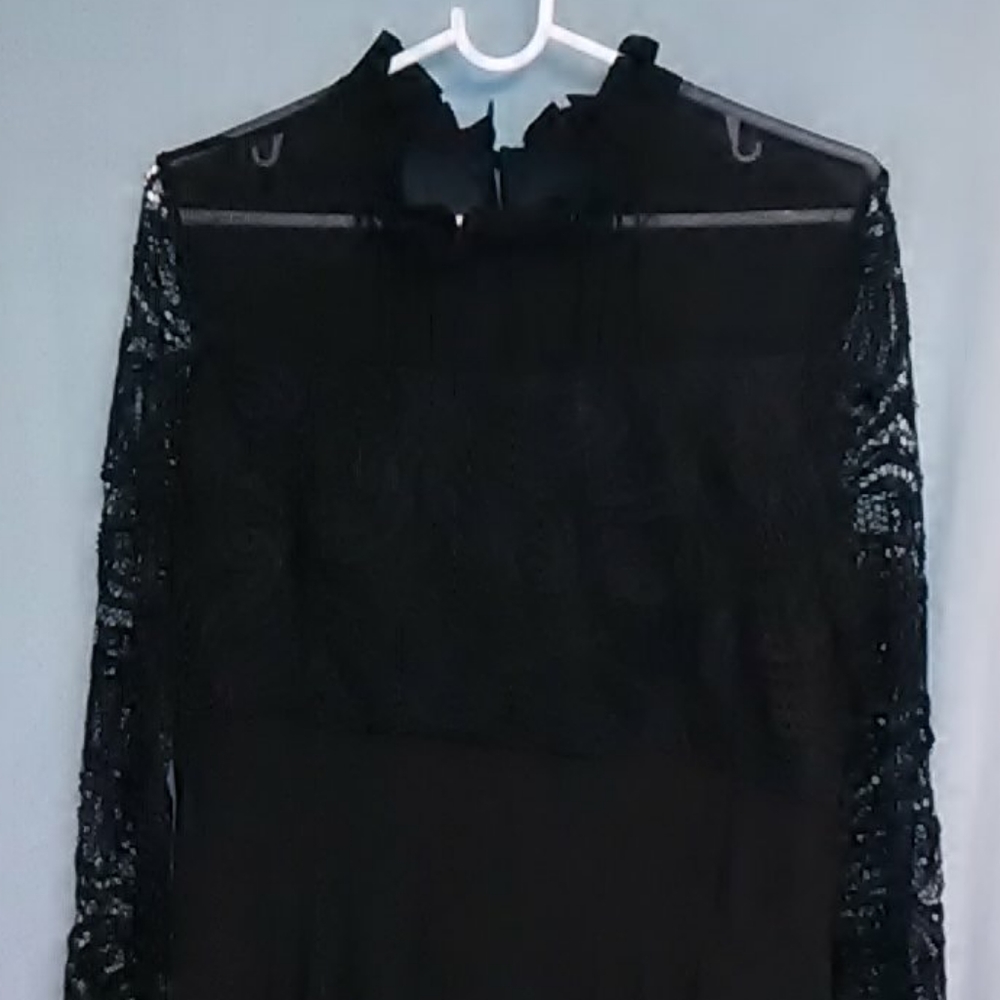 Gothic Lace Full Length Dress